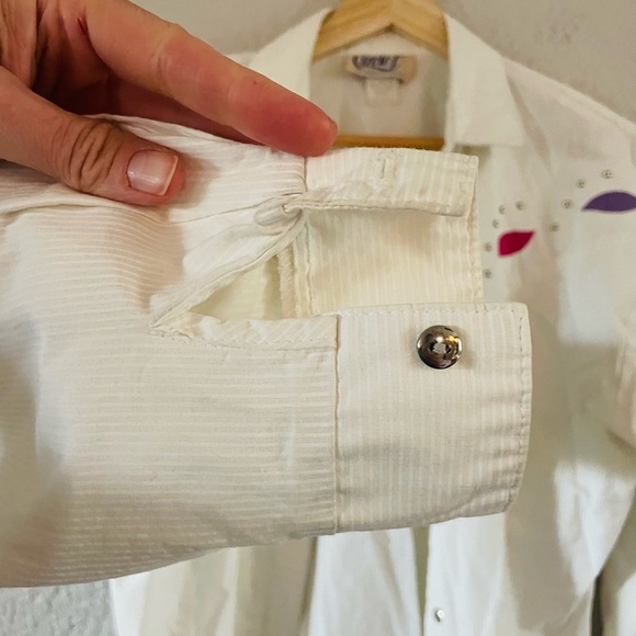 Vintage Button up Circle T Western Long Sleeve Top - Picture 11 of 12